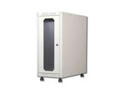 DIGITUS Computergehäuse mit Glastür, rollbar, abschliessbar mit Lüftungsschlitzen