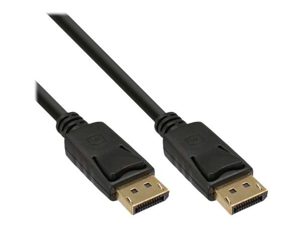 InLine DisplayPort Kabel - schwarz - vergoldete Kontakte - 0,3m