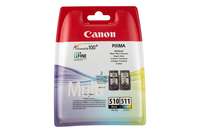 Canon PG-510 / CL-511 Multi pack - 2er-Pack - 9 ml - Schwarz, Farbe (Cyan, Magenta, Gelb)