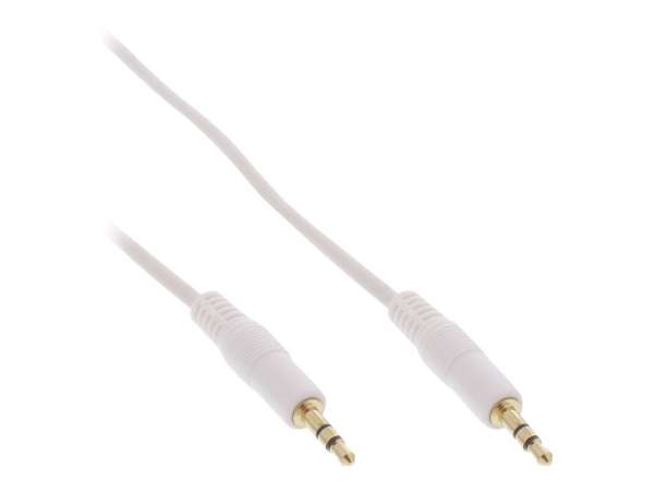 InLine Klinke Kabel - 3,5mm Stecker / Stecker - Stereo - weiß / gold - 2m