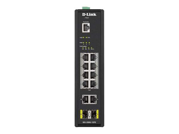 D-Link DIS 200G-12PS - Switch - managed - 10 x 10/100/1000 (8 PoE+)