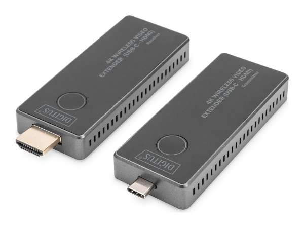 DIGITUS 4K Wireless Video Extender Set, 30 m (USB-C - HDMI), 4K/30Hz