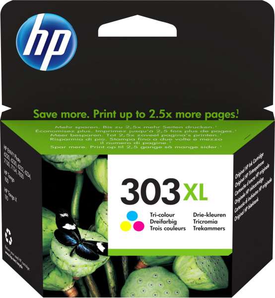HP 303XL - 10 ml - Hohe Ergiebigkeit - Farbe (Cyan, Magenta, Gelb)