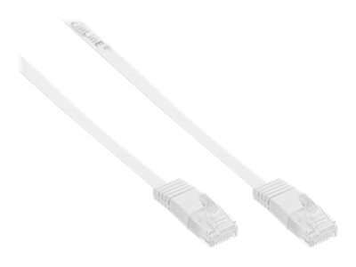 InLine Patchkabel flach - U/UTP - Cat.6 - weiß - 5m