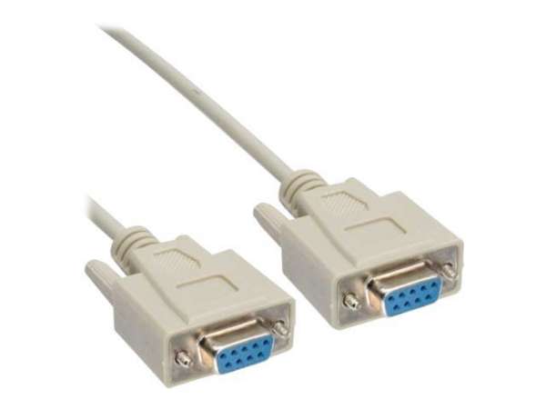 InLine Serielles Kabel - 9pol Buchse / Buchse - vergossen - 1:1 belegt - 5m