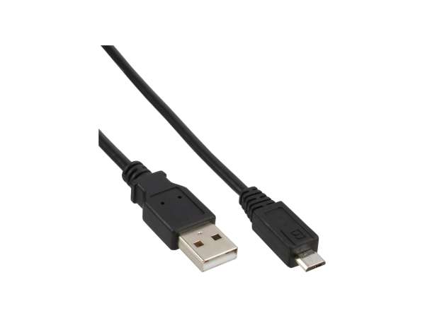 InLine Micro-USB 2.0 Kabel - USB-A Stecker an Micro-B Stecker - schwarz - 0,5m
