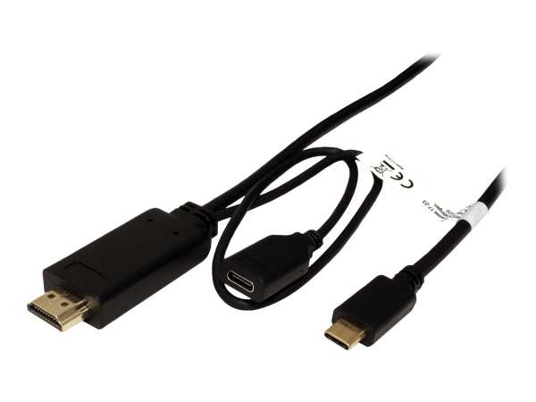 ROLINE Videoadapter - HDMI, 24 pin USB-C männlich zu 24 pin USB-C männlich