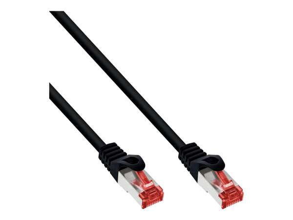 InLine Patchkabel - S/FTP (PiMf) - Cat.6 - 250MHz - PVC - Kupfer - schwarz - 3m