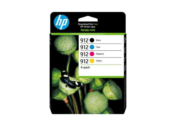 HP 912 - 4er-Pack - Schwarz, Gelb, Cyan, Magenta