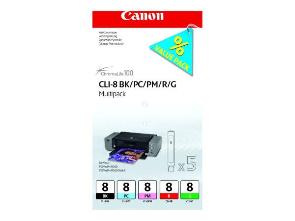 Canon CLI Value Pack 8 Multipack - 13 ml - Schwarz