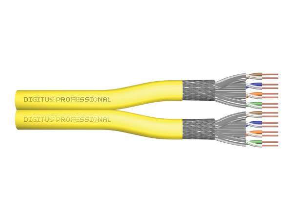 DIGITUS CAT 7A S/FTP, Datenkabel - Verlegekabel, 500 m, duplex, Cca, GHMT PVP zertifiziert