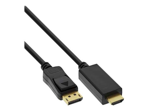 InLine DisplayPort zu HDMI Konverter Kabel - 4K/60Hz - schwarz - 1m