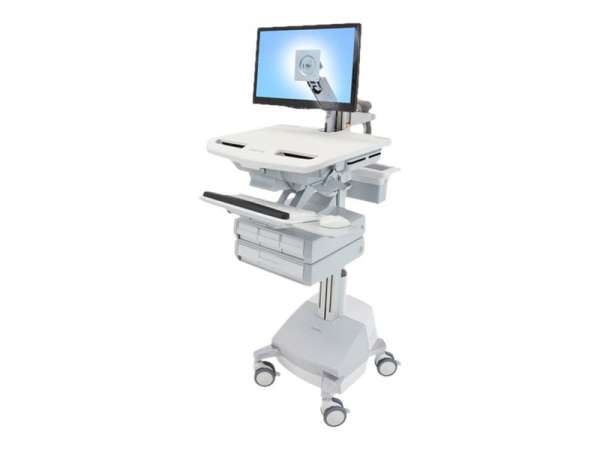 Ergotron Cart with LCD Arm, SLA Powered, 4 Drawers - Wagen - offene Architektur - für LCD-Display /