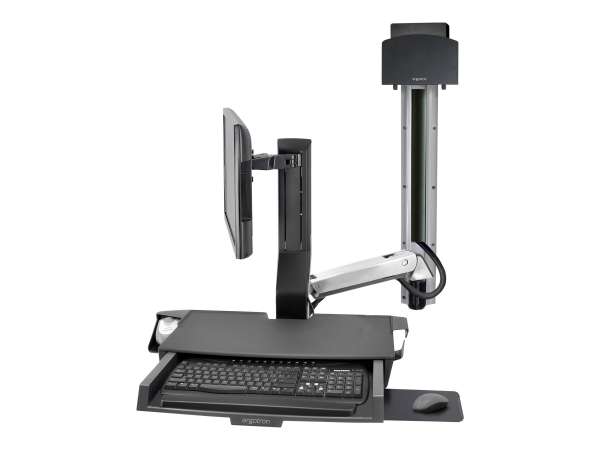 Ergotron SV Combo System with Worksurface & Pan, Small CPU Holder - Befestigungskit (CPU-Halter, Han