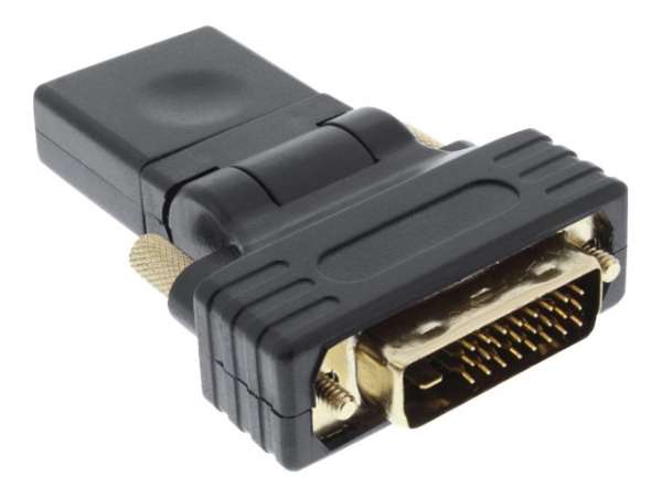 InLine HDMI-DVI Adapter - HDMI Buchse auf DVI Stecker - flexibler Winkel - 4K2K