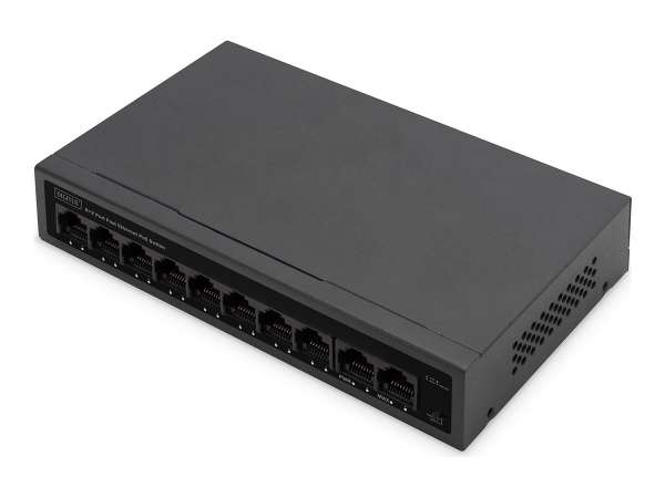 DIGITUS Switch - IEEE 802.3af, IEEE 802.3at - unmanaged - 8 x 10/100 (PoE+)