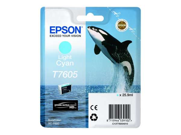 Epson T7605 - 26 ml - hell Cyan - original