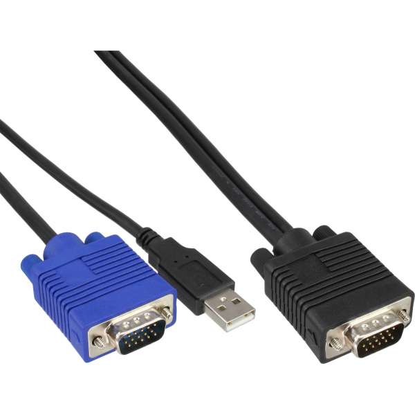 InLine KVM Kabelsatz - USB - für 19" KVM Switch - Länge 1,8m