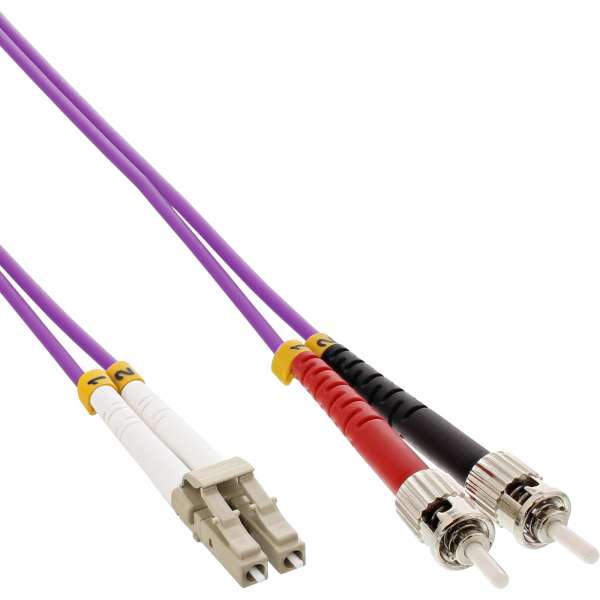 InLine LWL Duplex Kabel - LC/ST - 50/125µm - OM4 - 2m