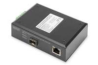 DIGITUS 10/100/1000Base-TX (PoE) zu 1000Base-FX Industrieller Medienkonverter
