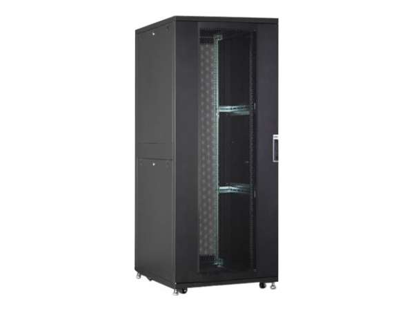 DIGITUS DN-19 SRV-42U-8-B-GD - Schrank Netzwerkschrank - Schwarz, RAL 9005 - 42HE - 48.3 cm (19")