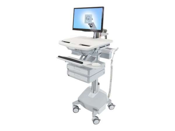 Ergotron Cart with LCD Arm, LiFe Powered, 2 Drawers - Wagen (nur Laden)