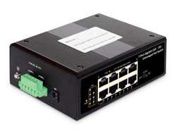 DIGITUS 7 Port Gigabit Ethernet Netzwerk PoE Switch, Industrial, Unmanaged, 1PD Port