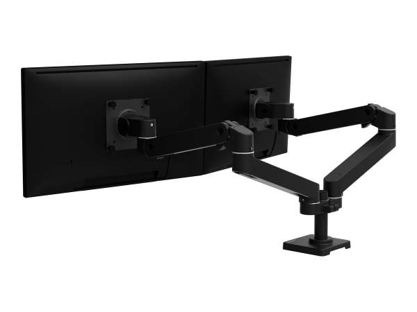 Ergotron LX Pro - Befestigungskit (Doppelarm) - modular - für 2 LCD-Displays - nebeneinander - Alumi