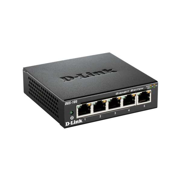 D-Link DGS 105 - Switch - 5 x 10/100/1000 - Desktop