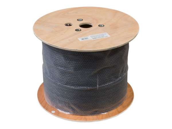 InLine Außen-Verl.-kab. Cat.7a - S/FTP (PiMF) 4x2x0,58 AWG23 - PE-Man. schw.,500m