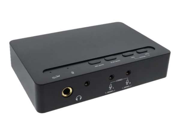 InLine USB 2.0 SoundBox 7.1 - 48KHz / 16-bit - mit Toslink Digital IN / OUT