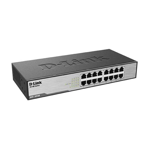 D-Link DES 1016D - Switch - 16 x 10/100 - Desktop
