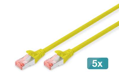 DIGITUS CAT 6 S/FTP Patchkabel, 5 Stück