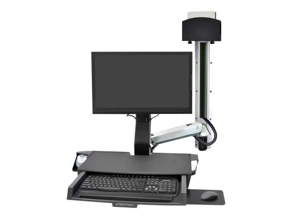 Ergotron SV Combo System with Worksurface & Pan, Small CPU Holder - Befestigungskit (CPU-Halter, Han