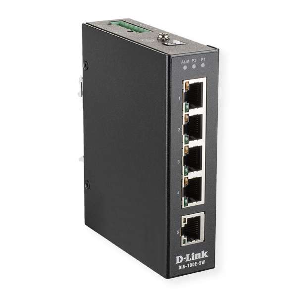 D-Link DIS 100E-5W - Switch - unmanaged - 5 x