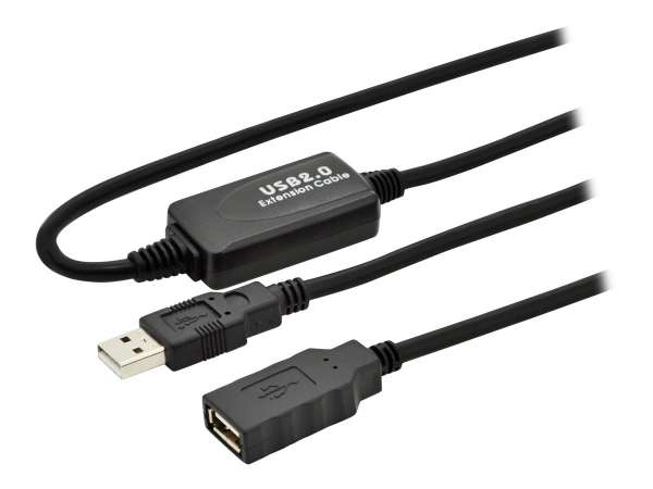 DIGITUS Aktives USB 2.0 Verlängerungskabel, 10m