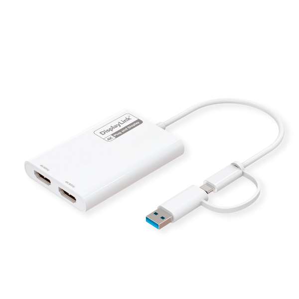 ROLINE Dockingstation - USB-C / USB-A - 2 x
