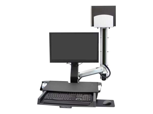 Ergotron SV Combo System with Worksurface & Pan, Medium CPU Holder - Befestigungskit (CPU-Halter, Ha
