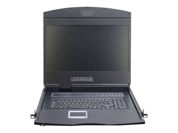 DIGITUS 19" LCD KVM Konsole, 1-Port VGA, italienische Tastatur