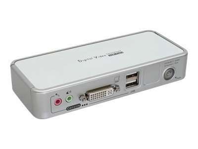 InLine KVM Switch - DVI - 2-fach - USB (4-fach) - mit Audio