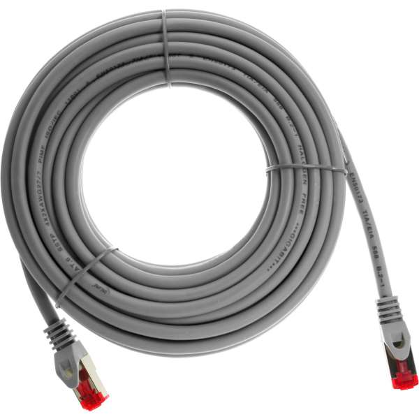 InLine Patchkabel - S/FTP (PiMf) - Cat.6 - halogenfrei - Kupfer - grau - 10m