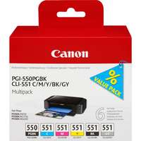Canon PGI-550/CLI-551 PGBK/C/M/Y/BK/GY Multi