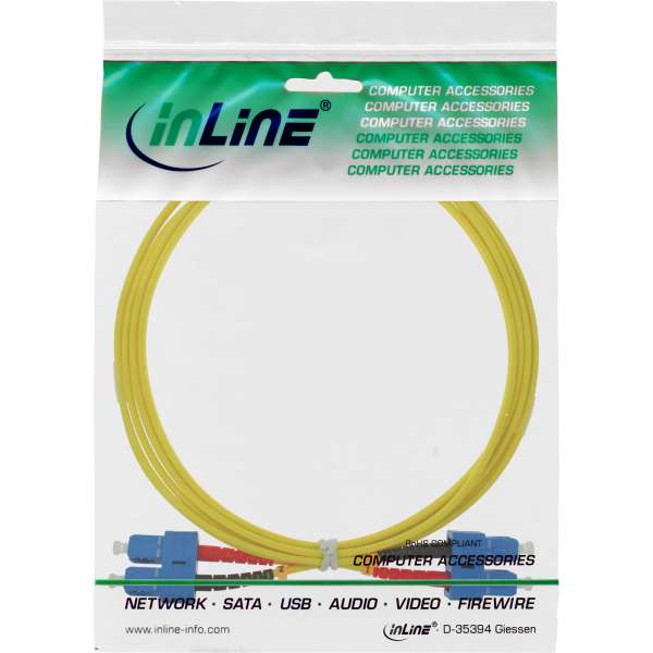 InLine LWL Duplex Kabel - SC/SC - 9/125µm - OS2 - 7,5m