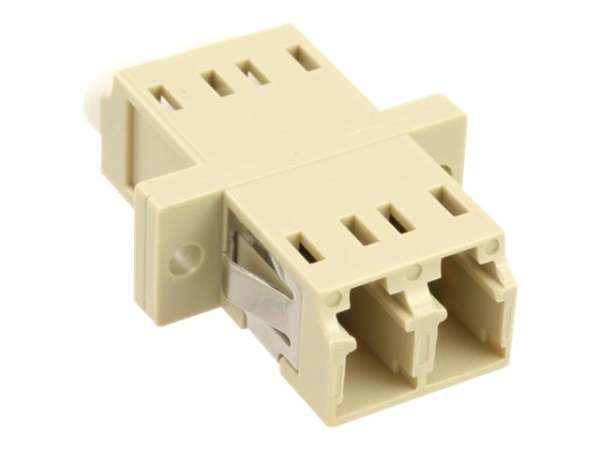 InLine LWL Kupplung - Duplex LC/LC - multimode - beige - Keramik-Hülse - zum Einbau