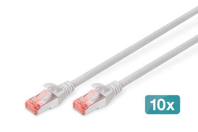 DIGITUS CAT 6 S/FTP Patchkabel, 10 Stück