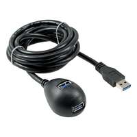 InLine USB 3.2 Gen.1 Verl. - USB A Stecker / Buchse - schwarz - mit Standfuß - 2m