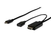 ROLINE Videoadapter - HDMI, 24 pin USB-C männlich zu 24 pin USB-C männlich
