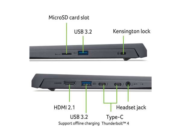 Acer Swift X 14 SFX14-72G - Intel Core Ultra 7 155H / 1.4 GHz - Win 11 Pro - GF RTX 4050 - 32 GB RAM
