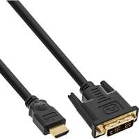 InLine HDMI-DVI Kabel - schwarz / gold - HDMI Stecker auf DVI 18+1 Stecker - 15m