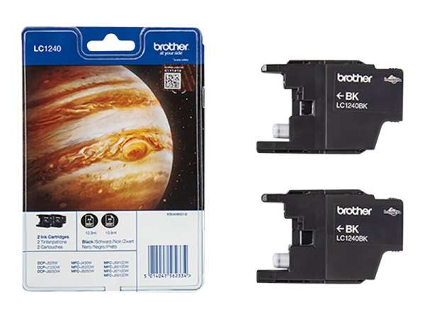Brother CARTDRIDGE LC-1240BK Twin pack 2XLC-1240BK BLISTER IN - Original - Tintenpatrone